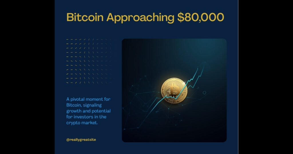 ניתוח Bitcoin: ביטקוין מתקרב ל-80,000 דולר ודומיננטיות 62%